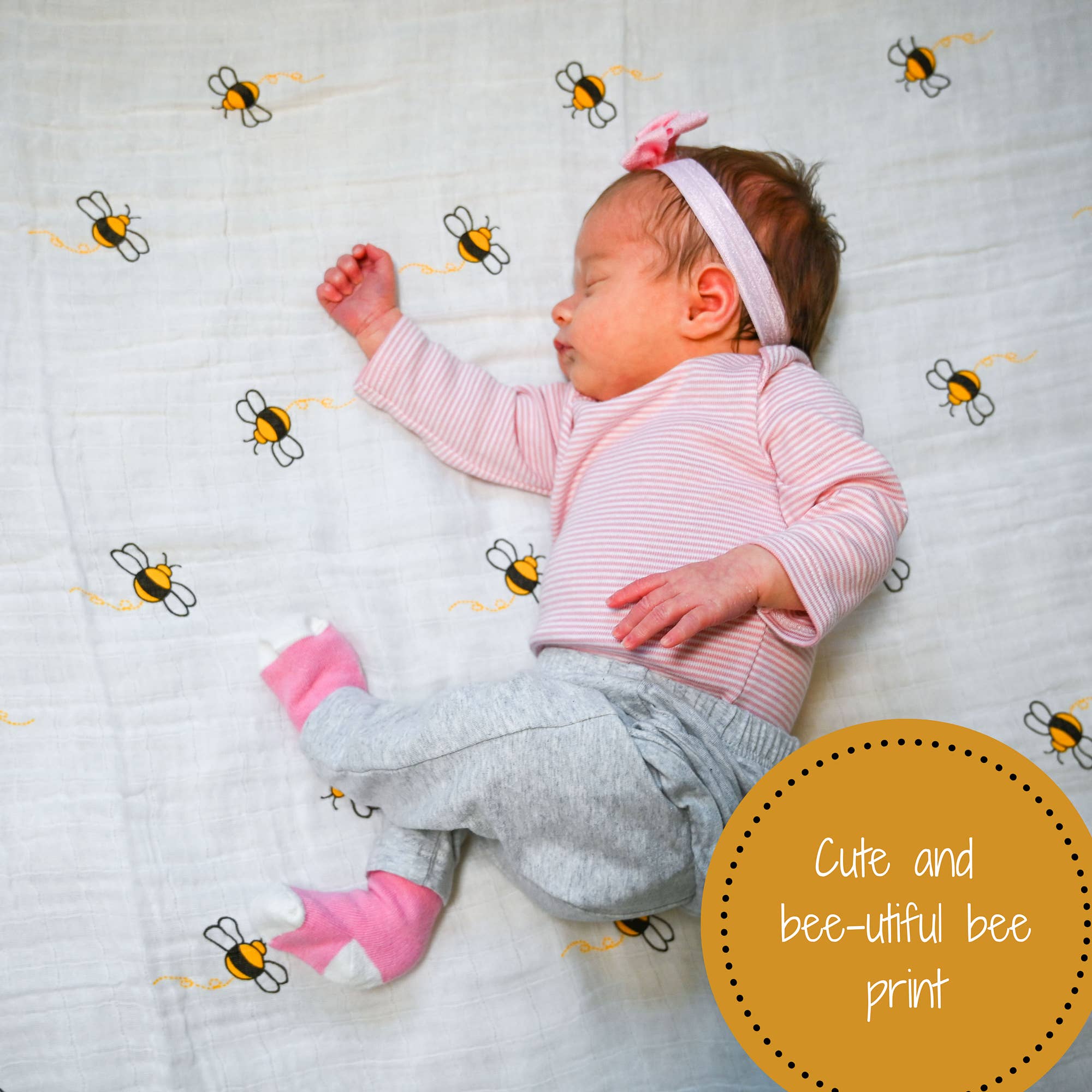 Bee-utiful Baby Swaddle Blanket