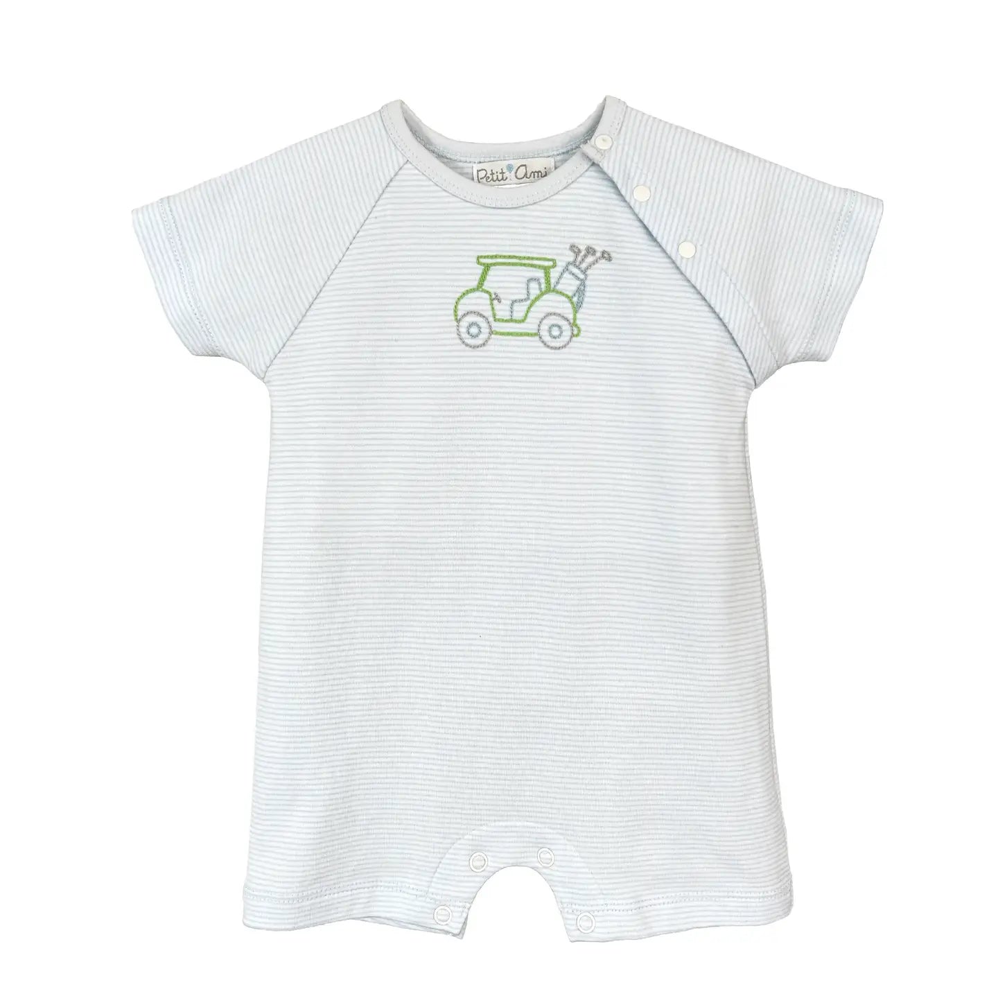 Golf Embroidered Knit Romper