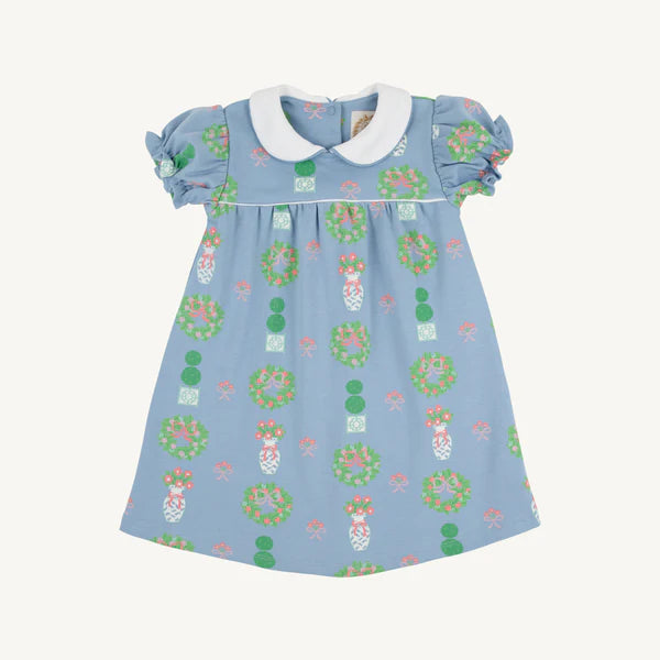 Holly Day Dress- Topiaries and Tangerines