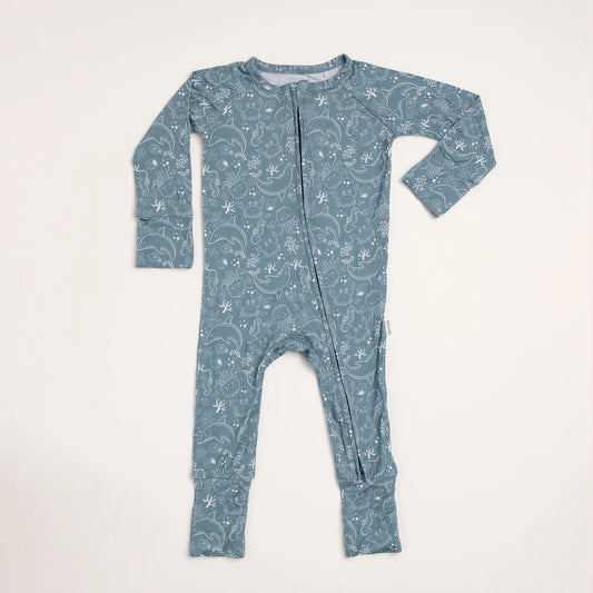 Sea Life Bamboo Zipper Pajama