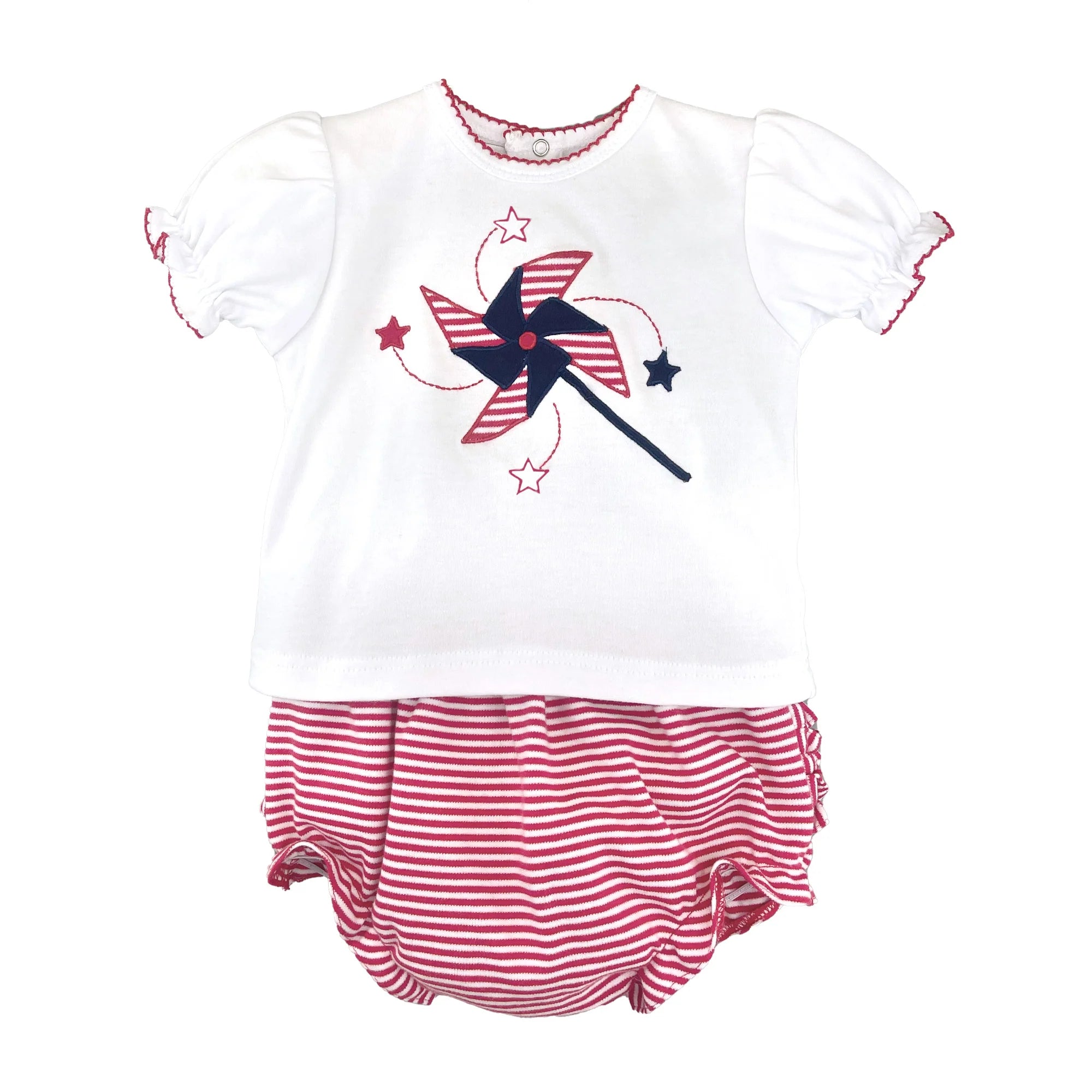 Knit Patriotic Diaper Set