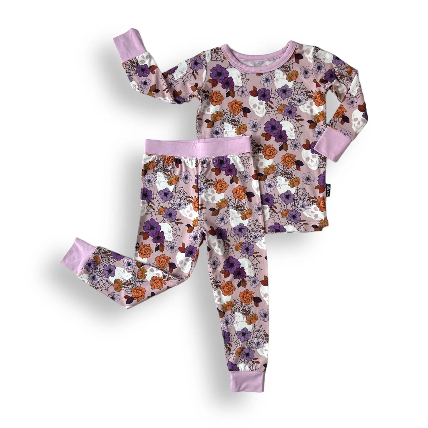 Lavendar Skulls Two Piece PJs