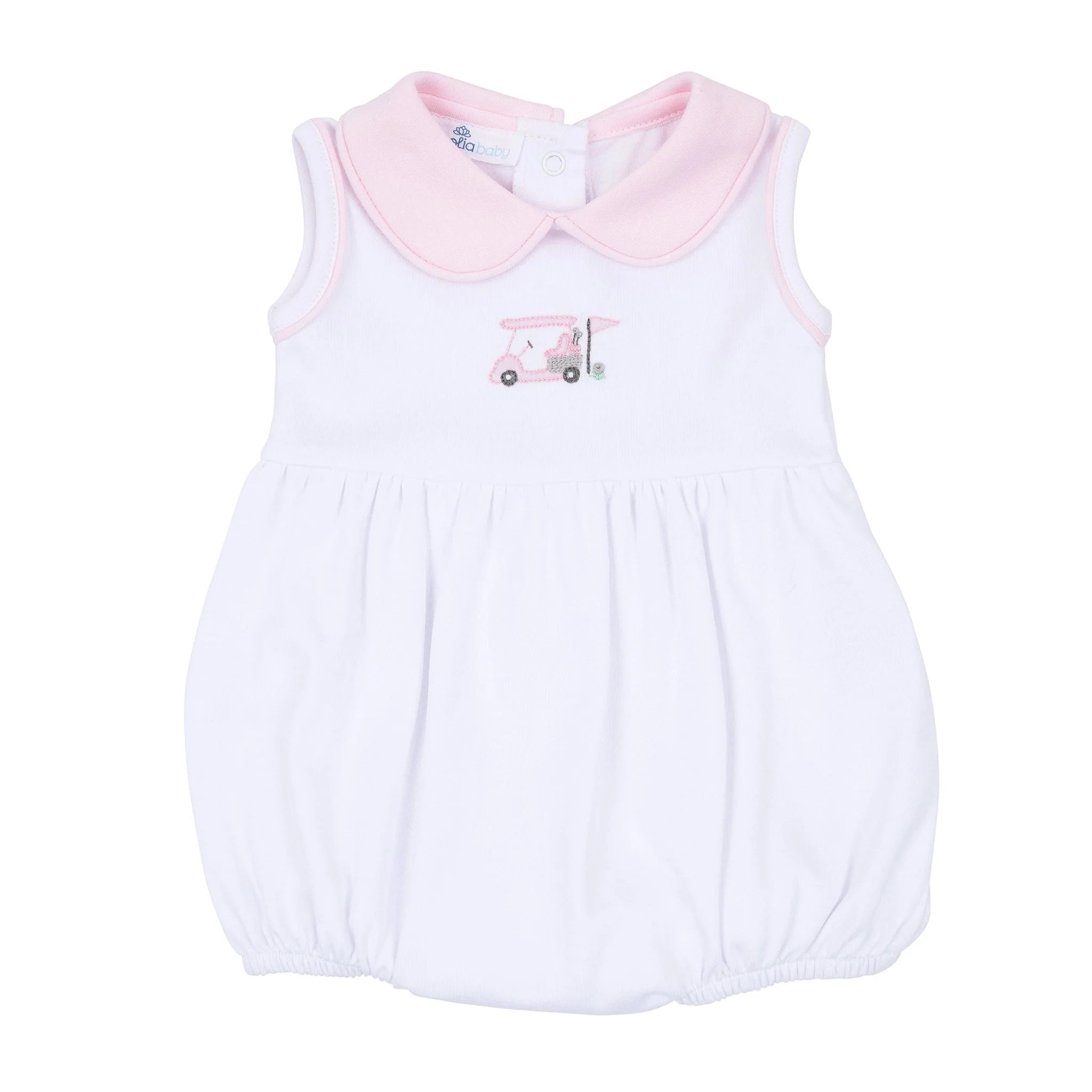 Little Golfer Collared Bubble - Pink