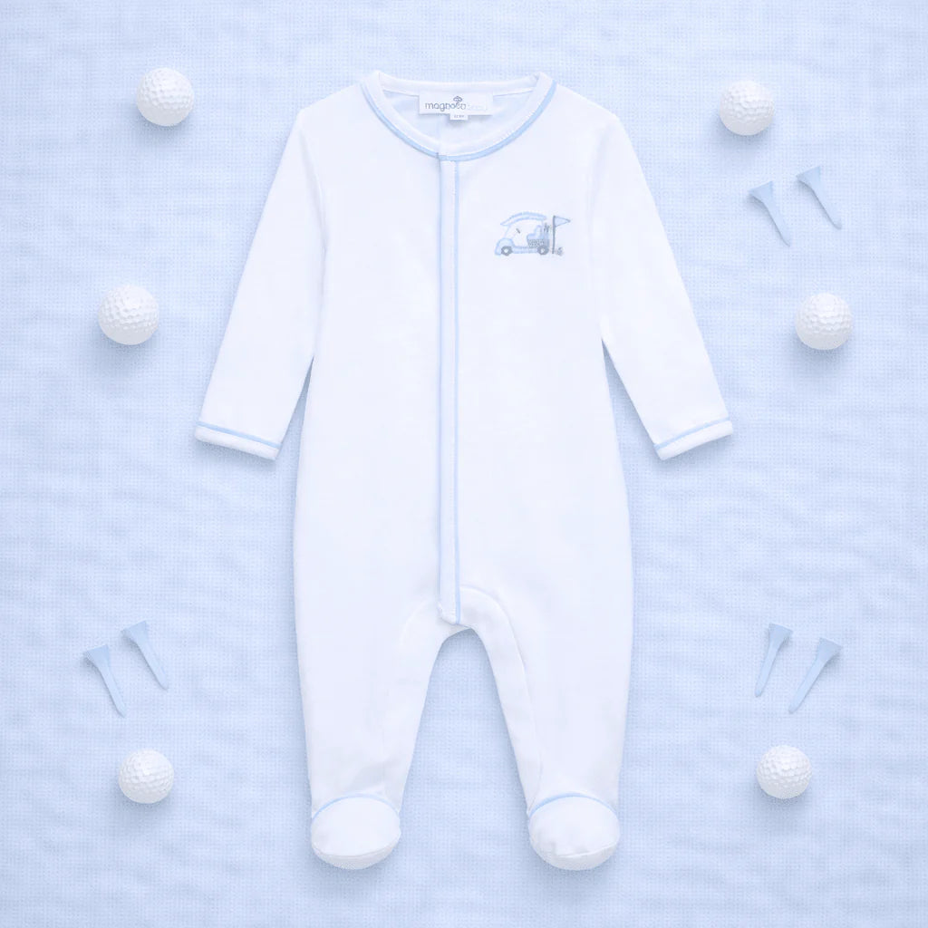 Little Golfer Footie - Light Blue