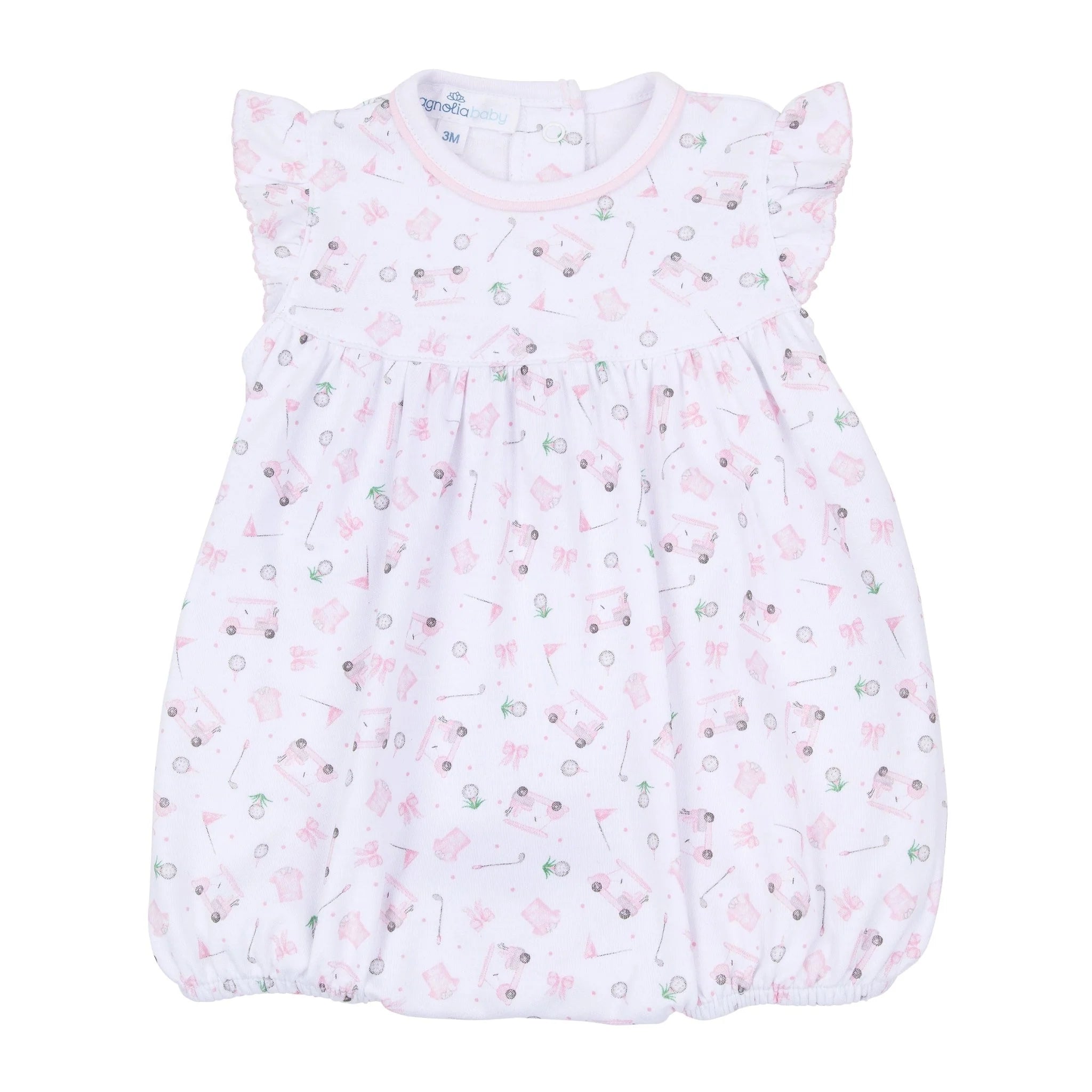 Little Golfer Print Bubble - Pink