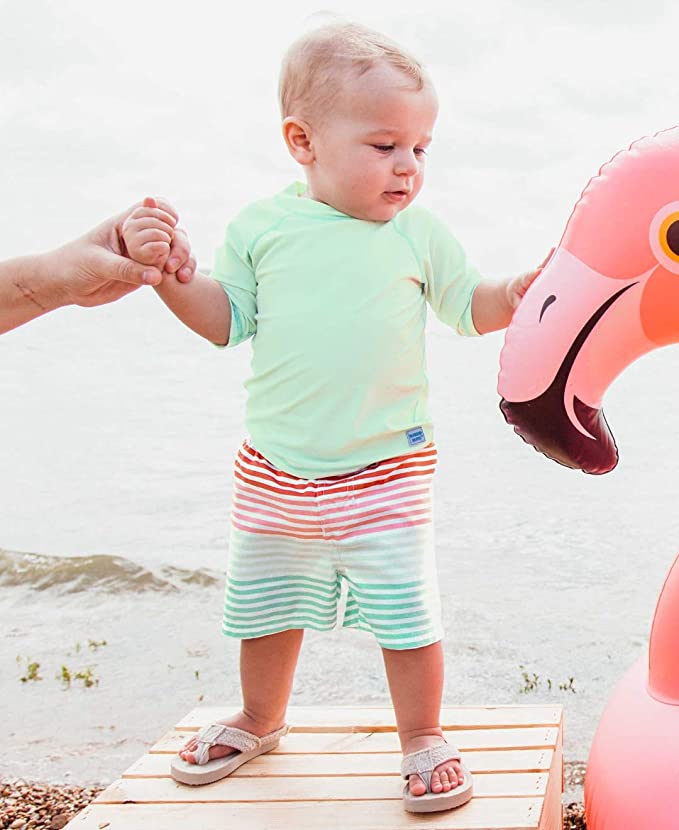 Little Love Stripe Swim Trunks