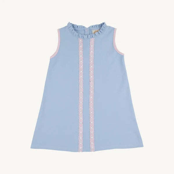Lizzie's Luxe Leisure Dress - Beale Street Blue w/ Pink