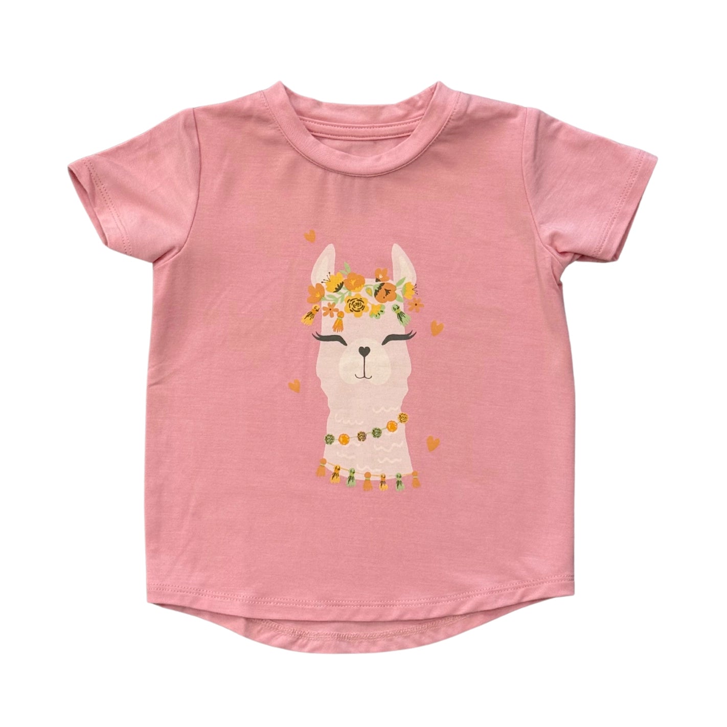 Girl's Short Sleeve Tee-Llamas