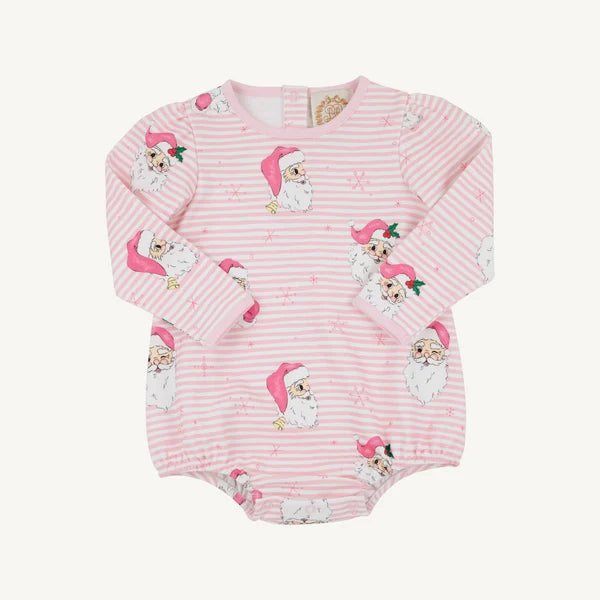Long Sleeve Penny's Play Bubble - Dear Santa with Palm Beach Pink