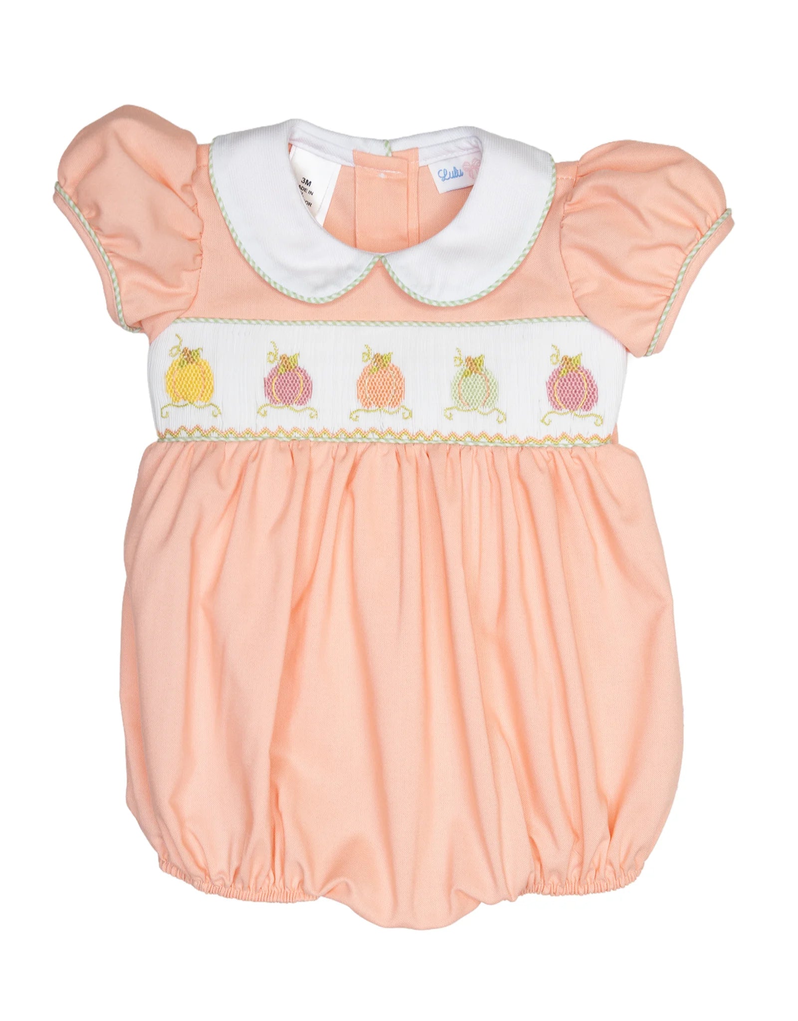 Pumpkin Smocked Bubble