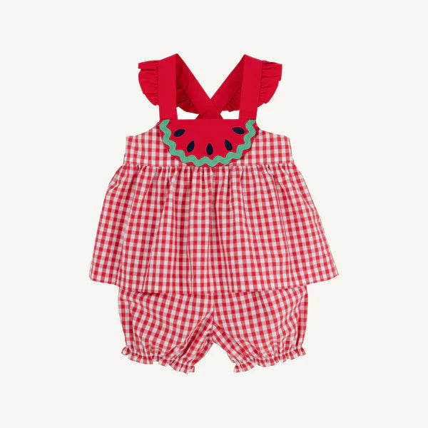 Nancy's Novelty Set-Richmond Red Gingham with Watermelon