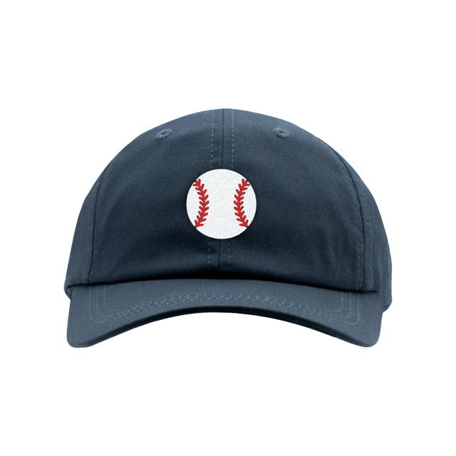 Solid Navy Cotton Twill Cap-Baseball