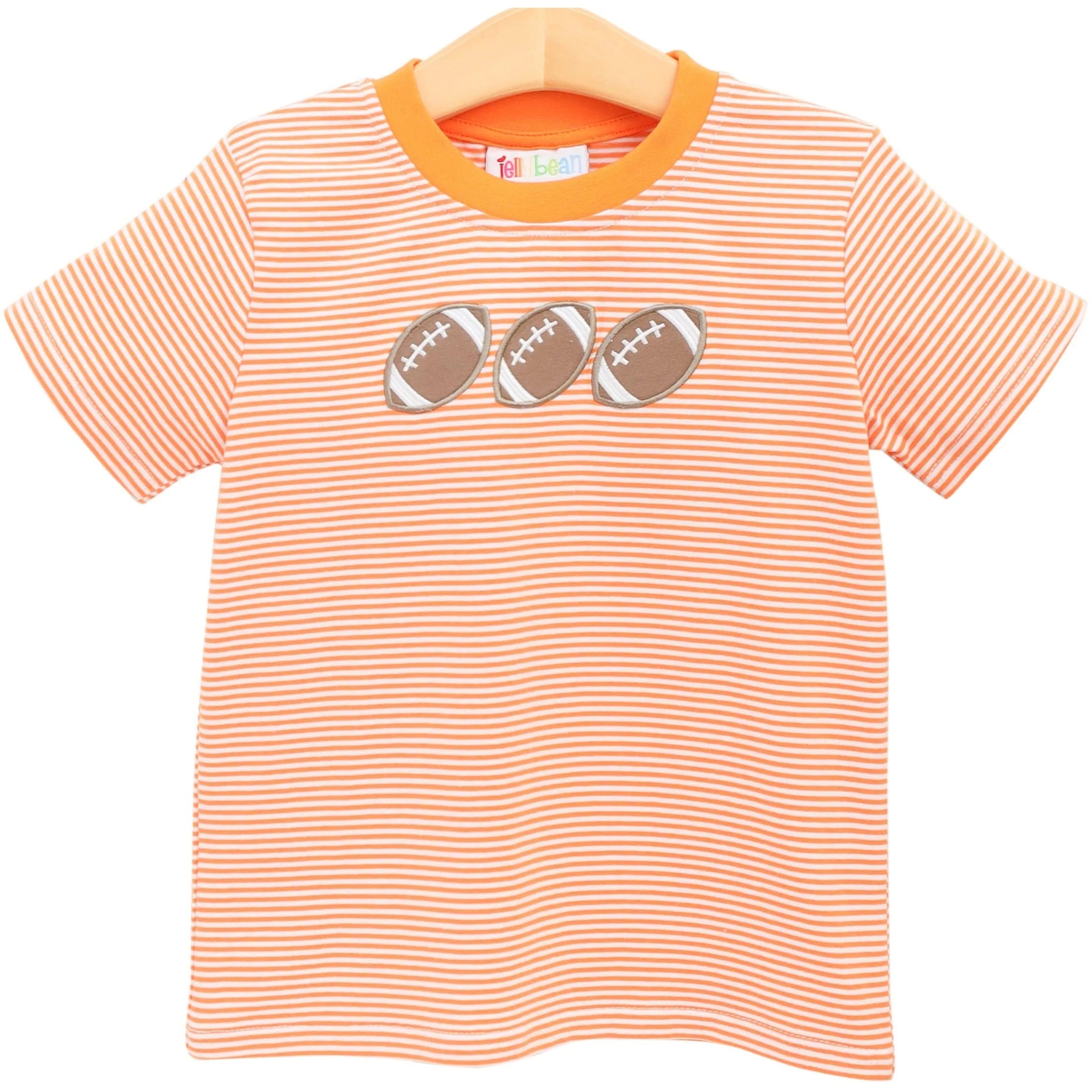 Football Trio Shirt- Orange Stripe