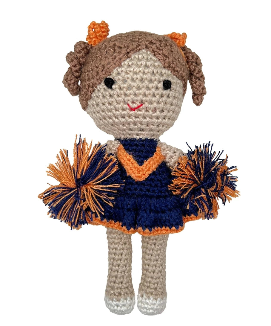 Cheerleader Bamboo Crochet Rattles in Multiple Colors