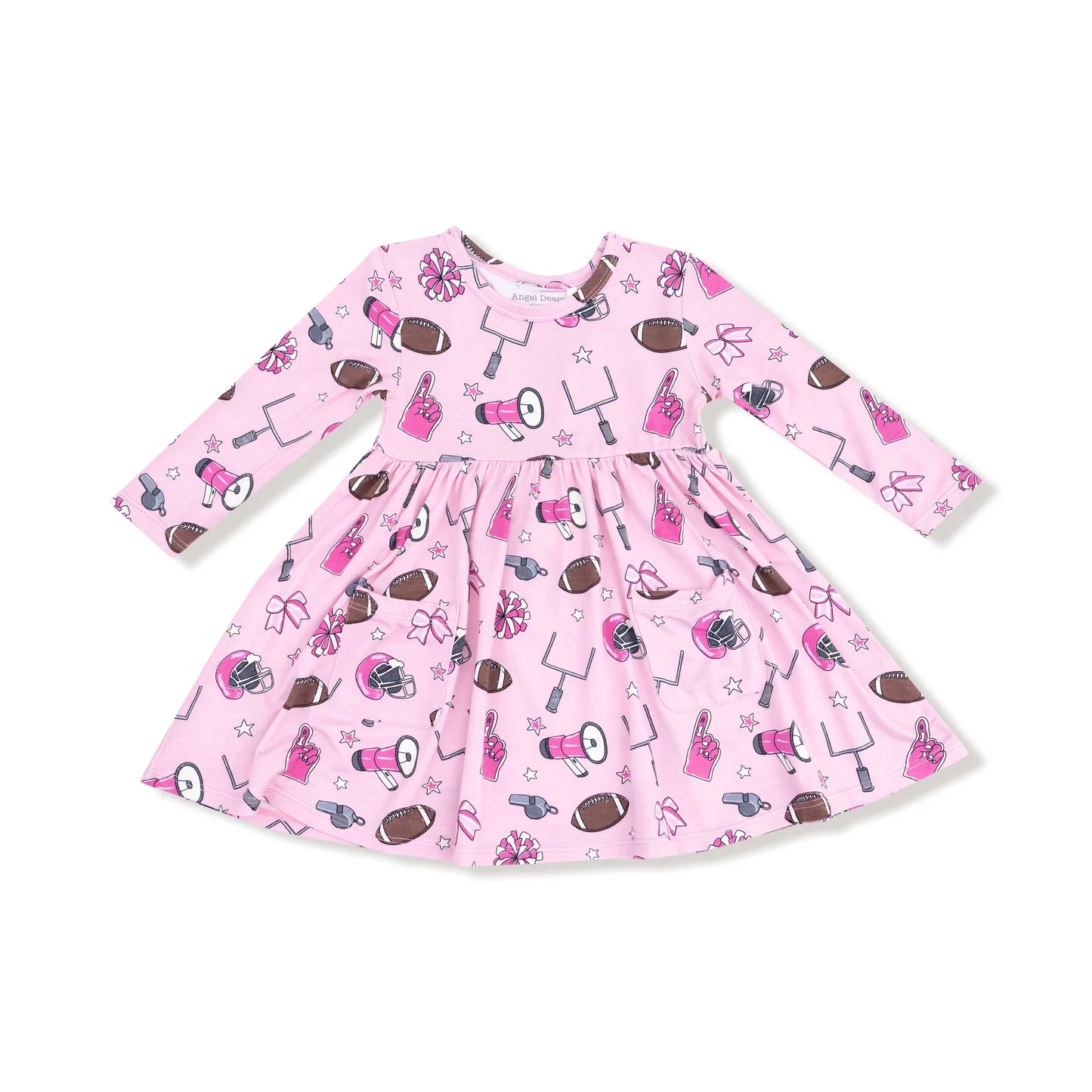 Game Day - Pink Twirly Long Sleeve Dress