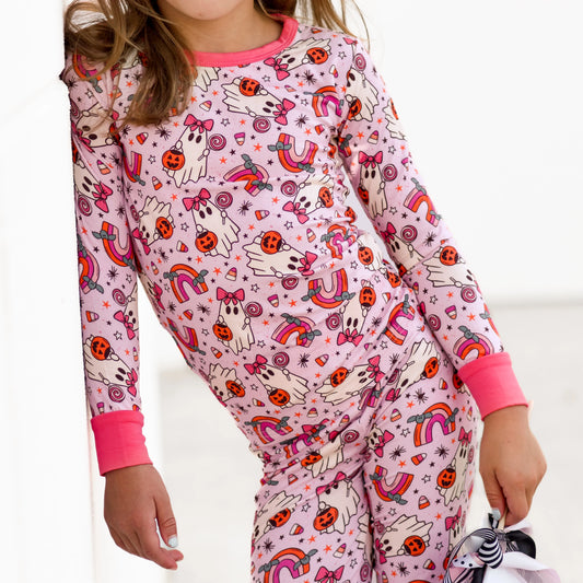 Pink Ghosts Two Piece PJs