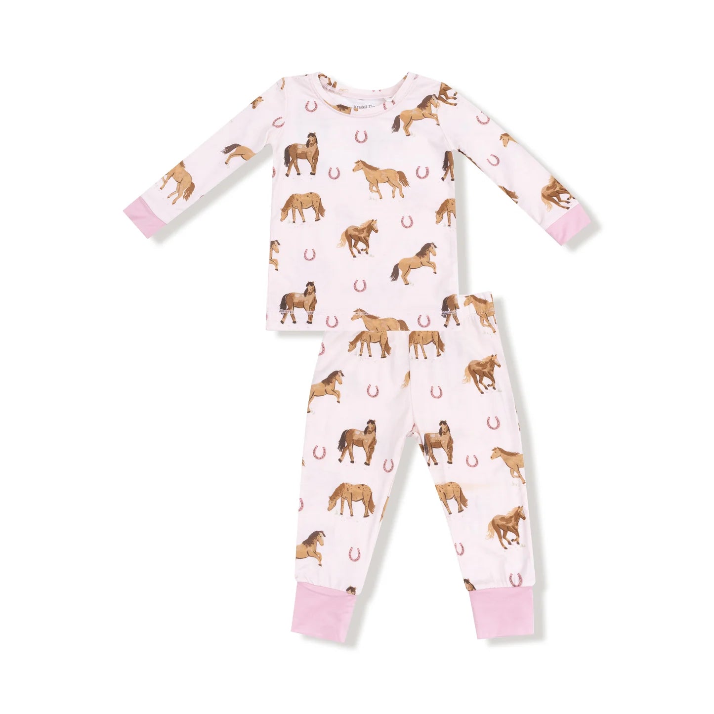 Horses - Pink Long Sleeve Loungewear Set