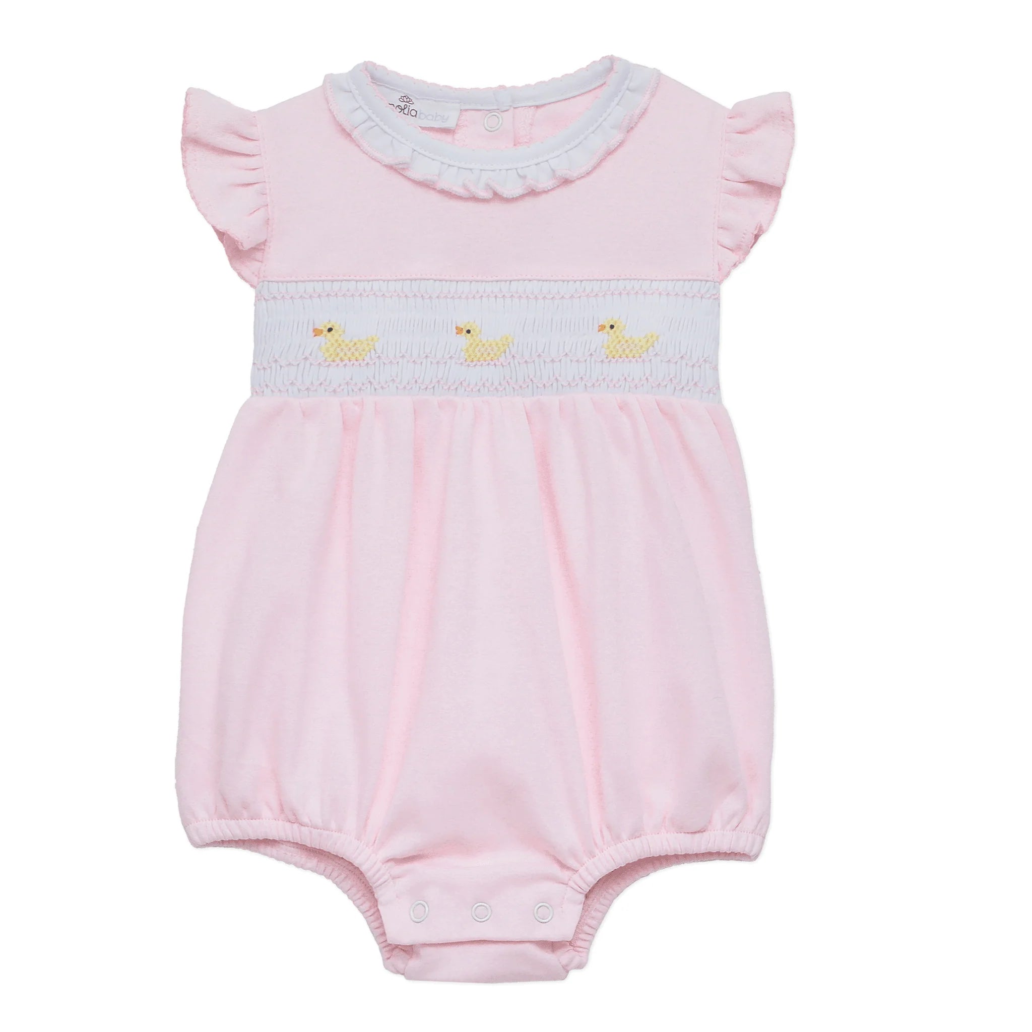 Little Ducklings Classics Smocked Bubble - Pink
