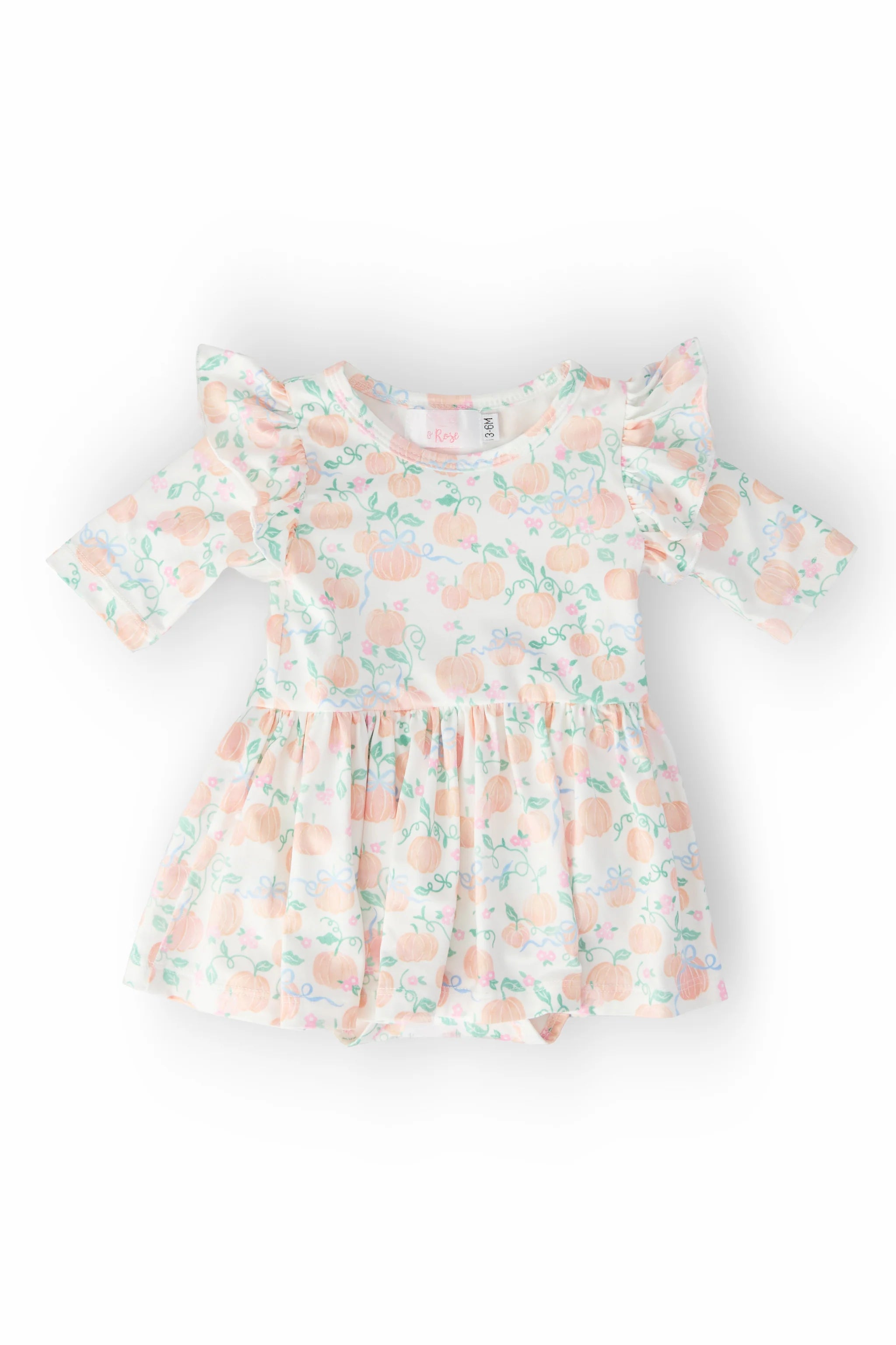 Pretty Pumpkins Twirl Flutter Bodysuit
