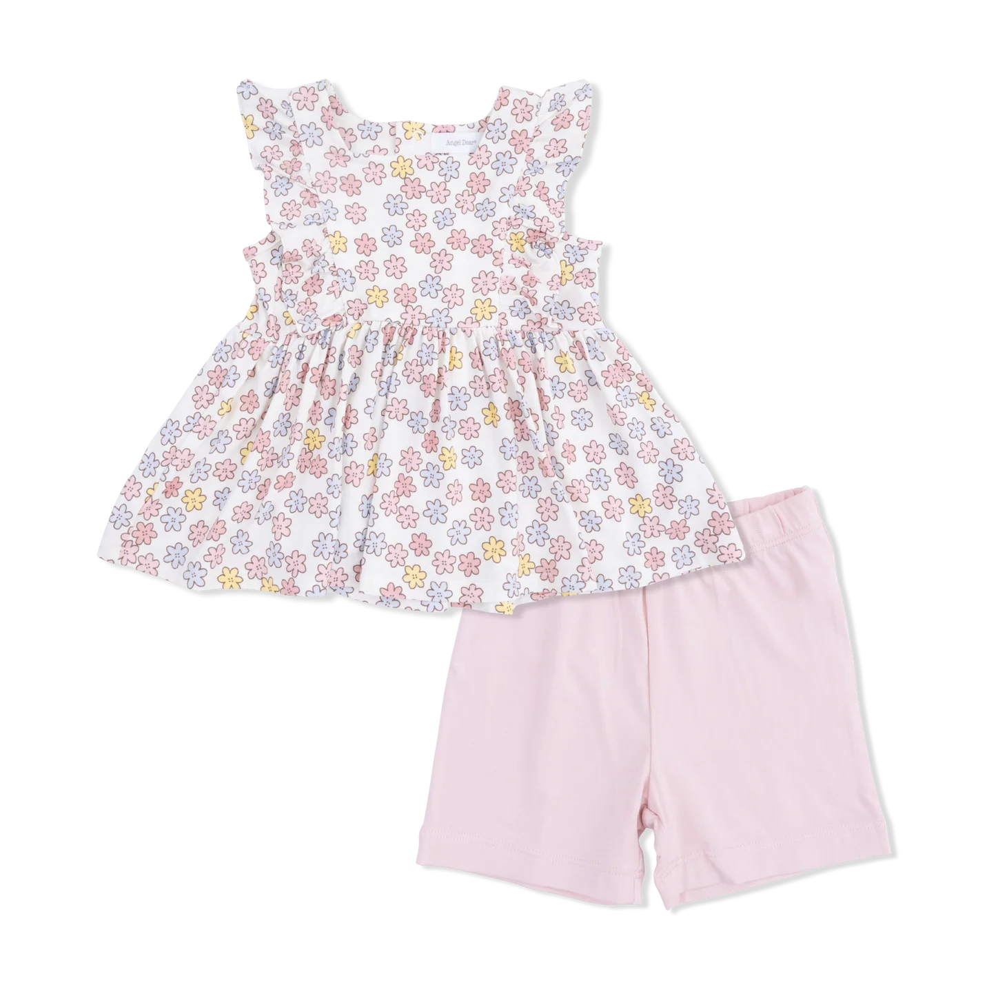 Sarah Floral-Ruffle Tank and Bike Short