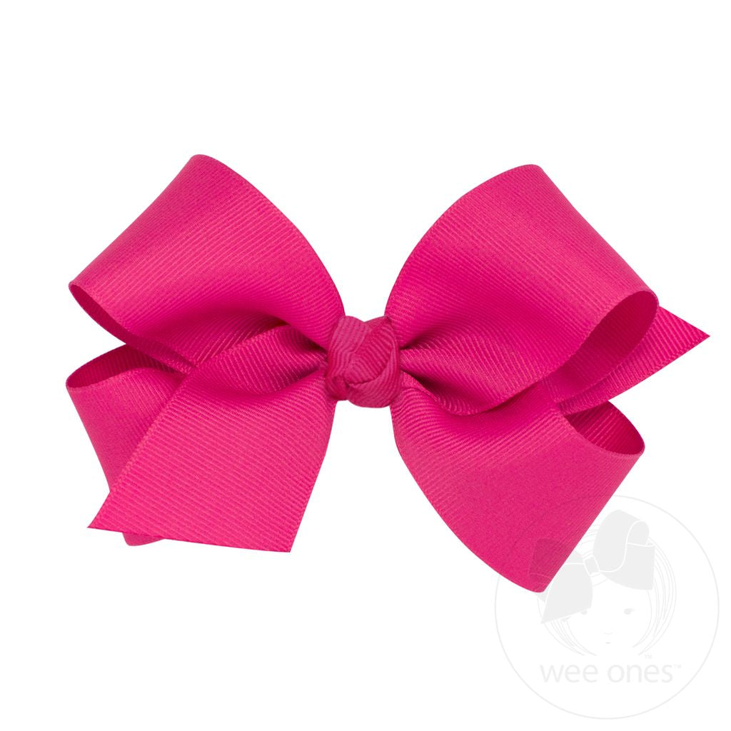 King Grosgrain Hair Bow Scalloped Edge