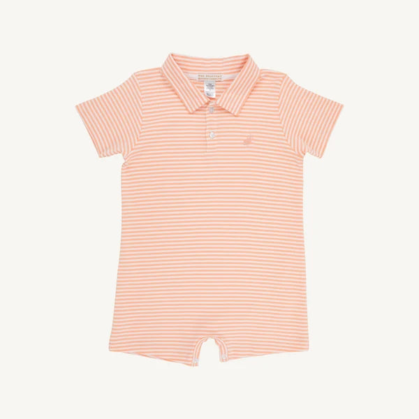 Sir Proper's Romper - Pima - Seashore Sherbet Stripe with Multicolor