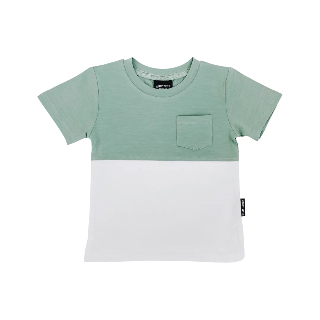 Colorblock Tee- Sea