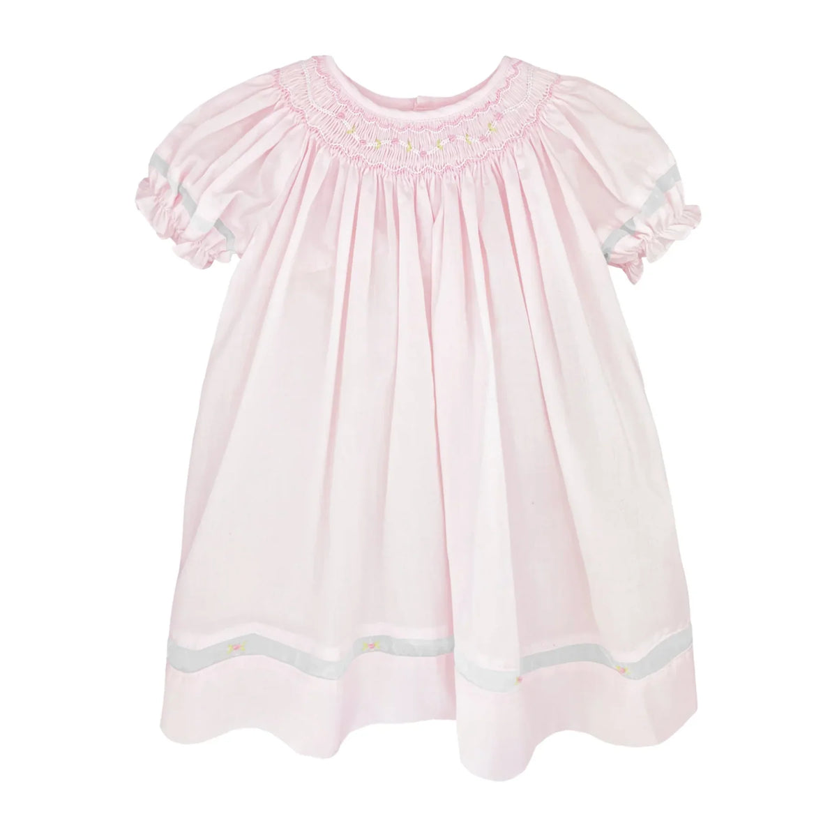 Smocked Daygown with Voile Insert