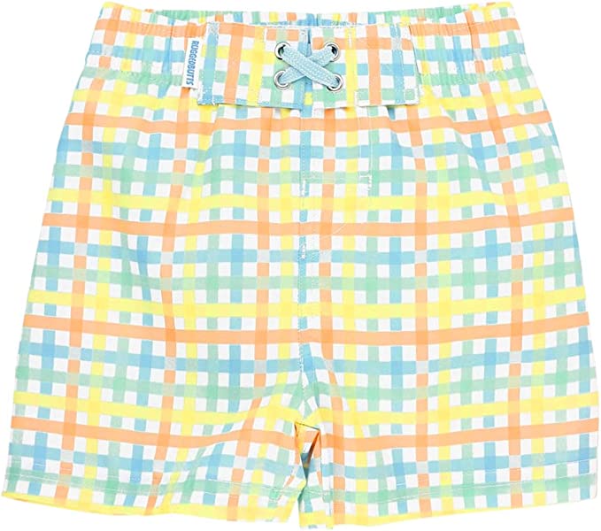 Summertime Gingham Swim Trunks