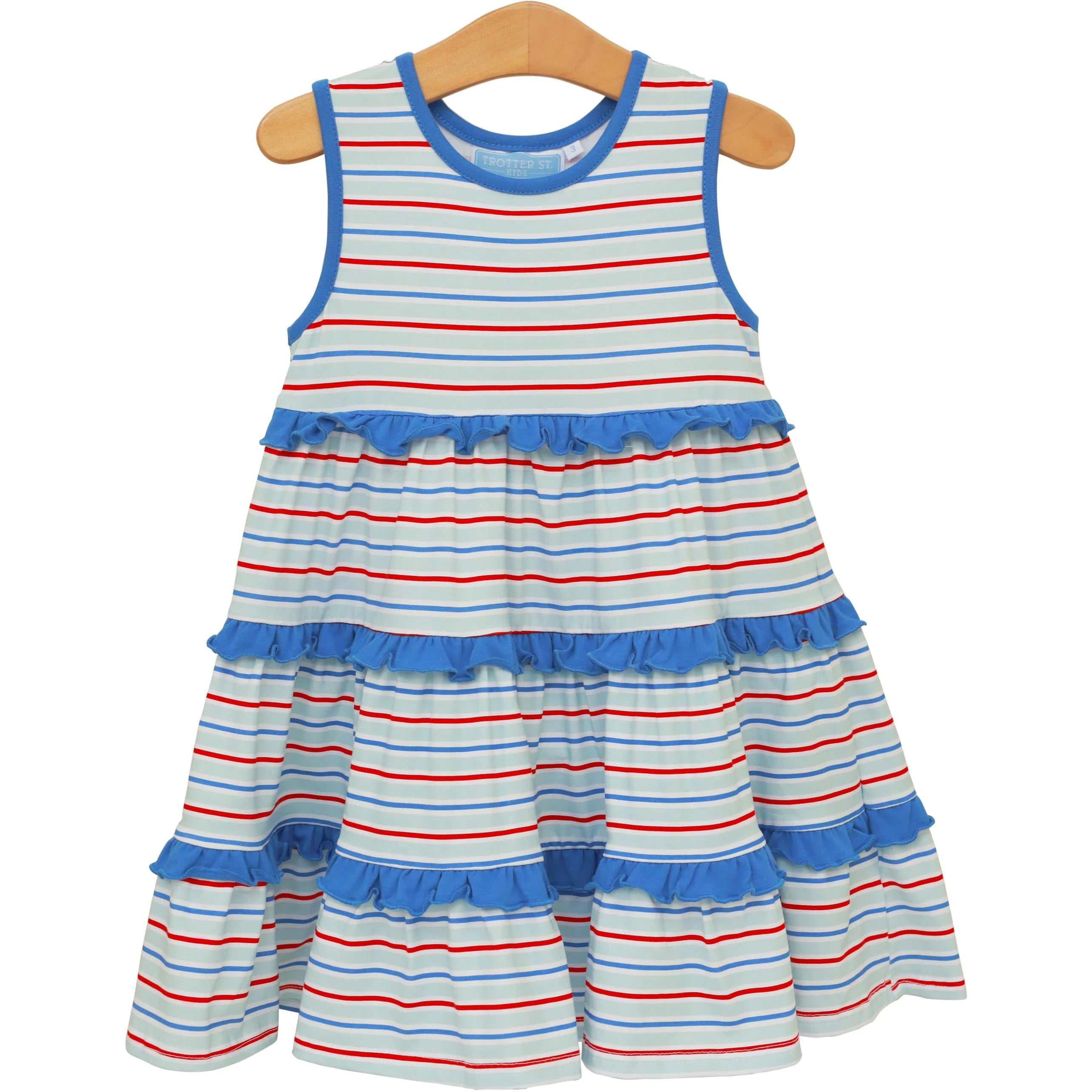 Tinsley Twirl Dress - Patriotic Stripe
