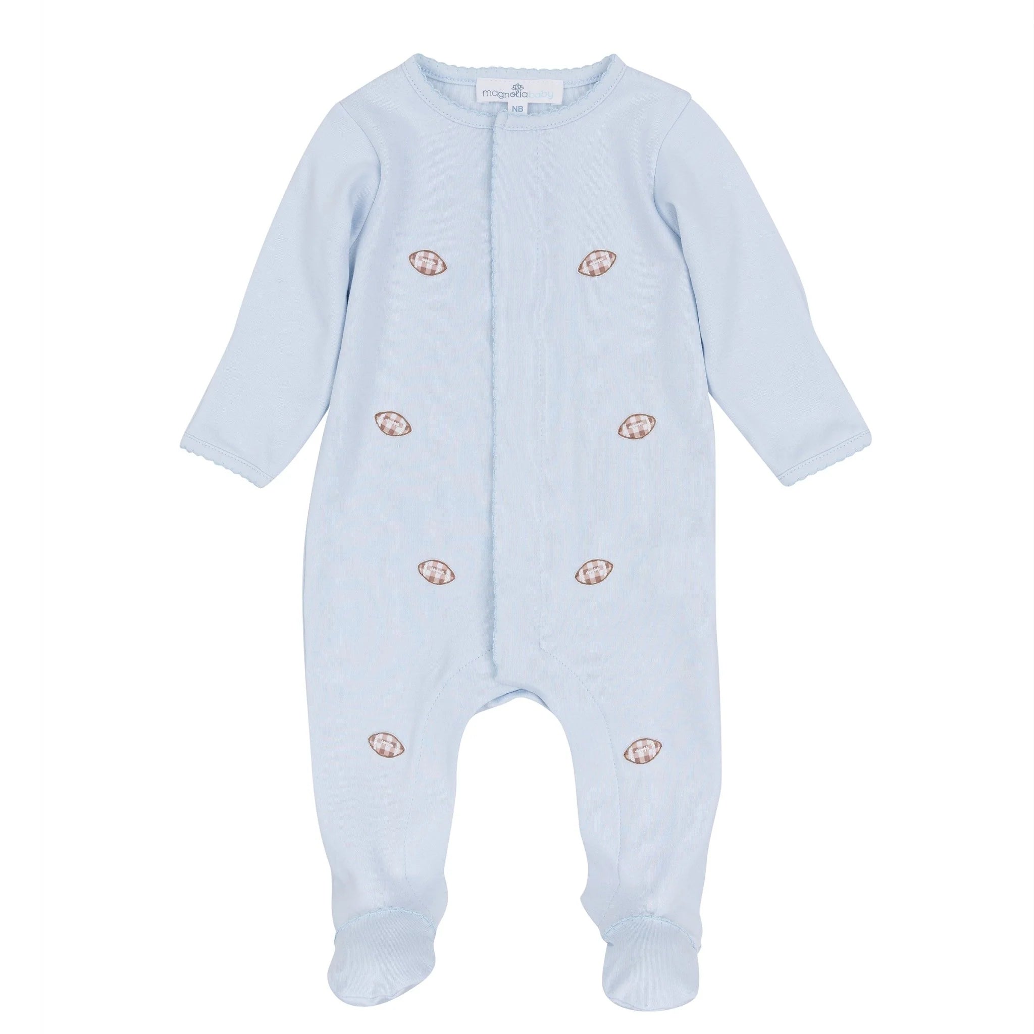 Tiny Tailgater Footie - Light Blue