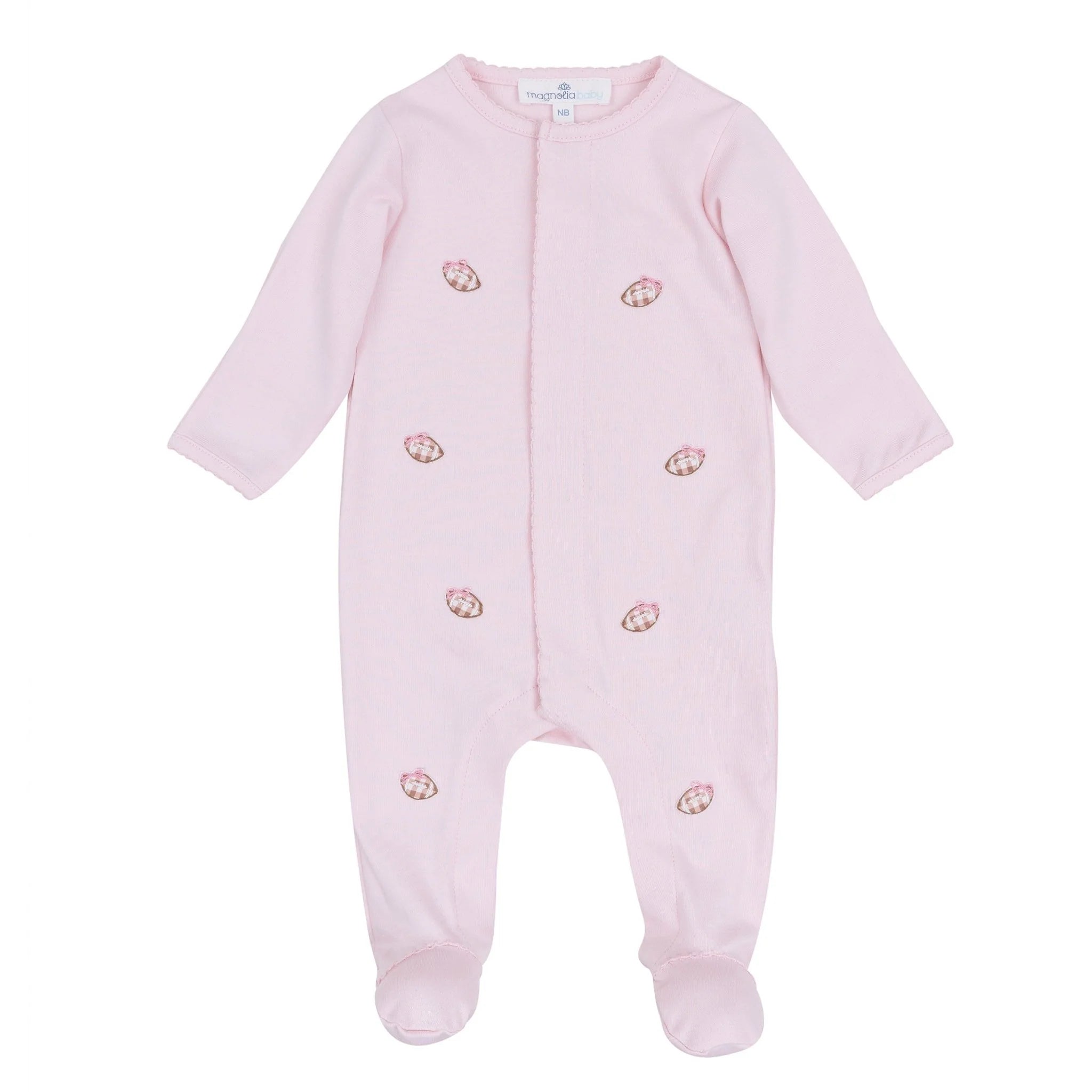 Tiny Tailgater Scattered Footie - Pink