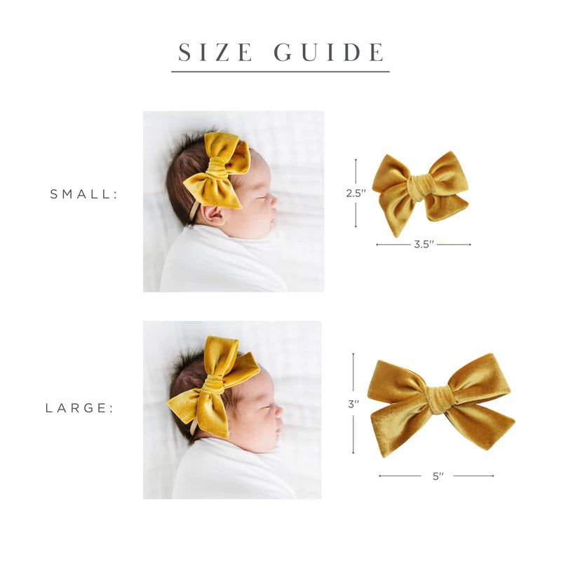 Velvet-Ivory Bow Headband