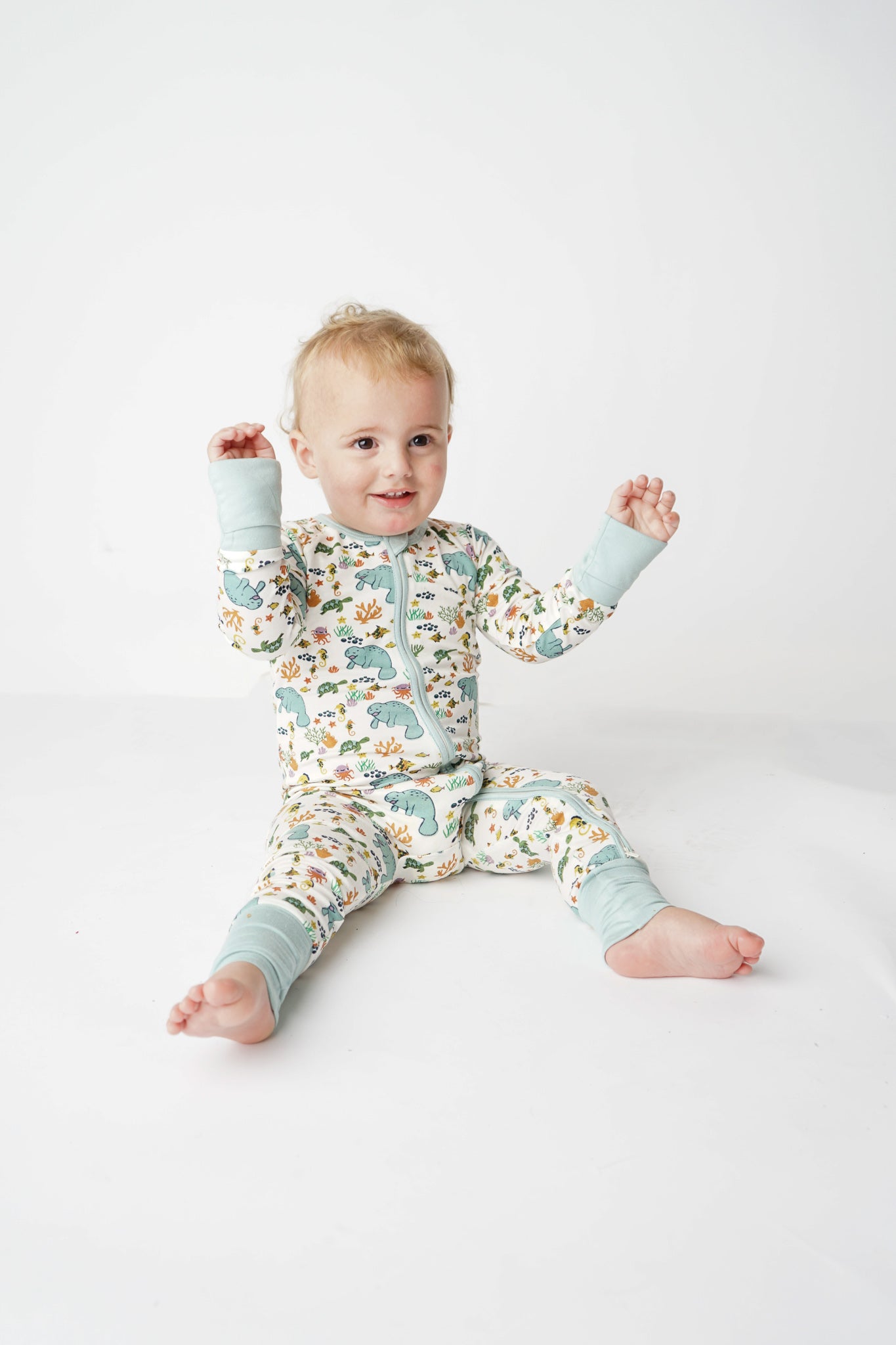 Bamboo Pajama Manatee Convertible Romper