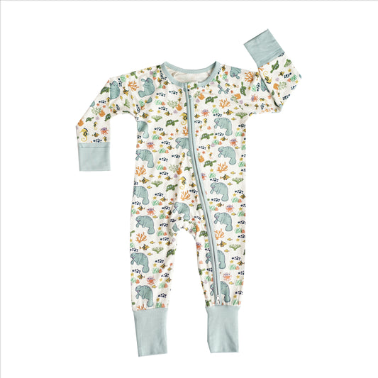 Bamboo Pajama Manatee Convertible Romper