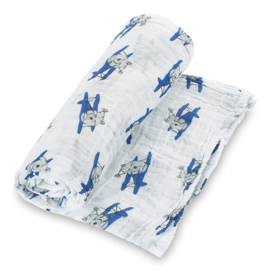 LollyBanks-Airplane Muslin Swaddle