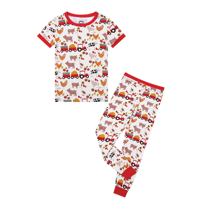 Emerson & Friends-Farm Friends Two-Piece Bamboo Pajama