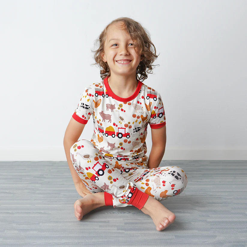 Emerson & Friends-Farm Friends Two-Piece Bamboo Pajama