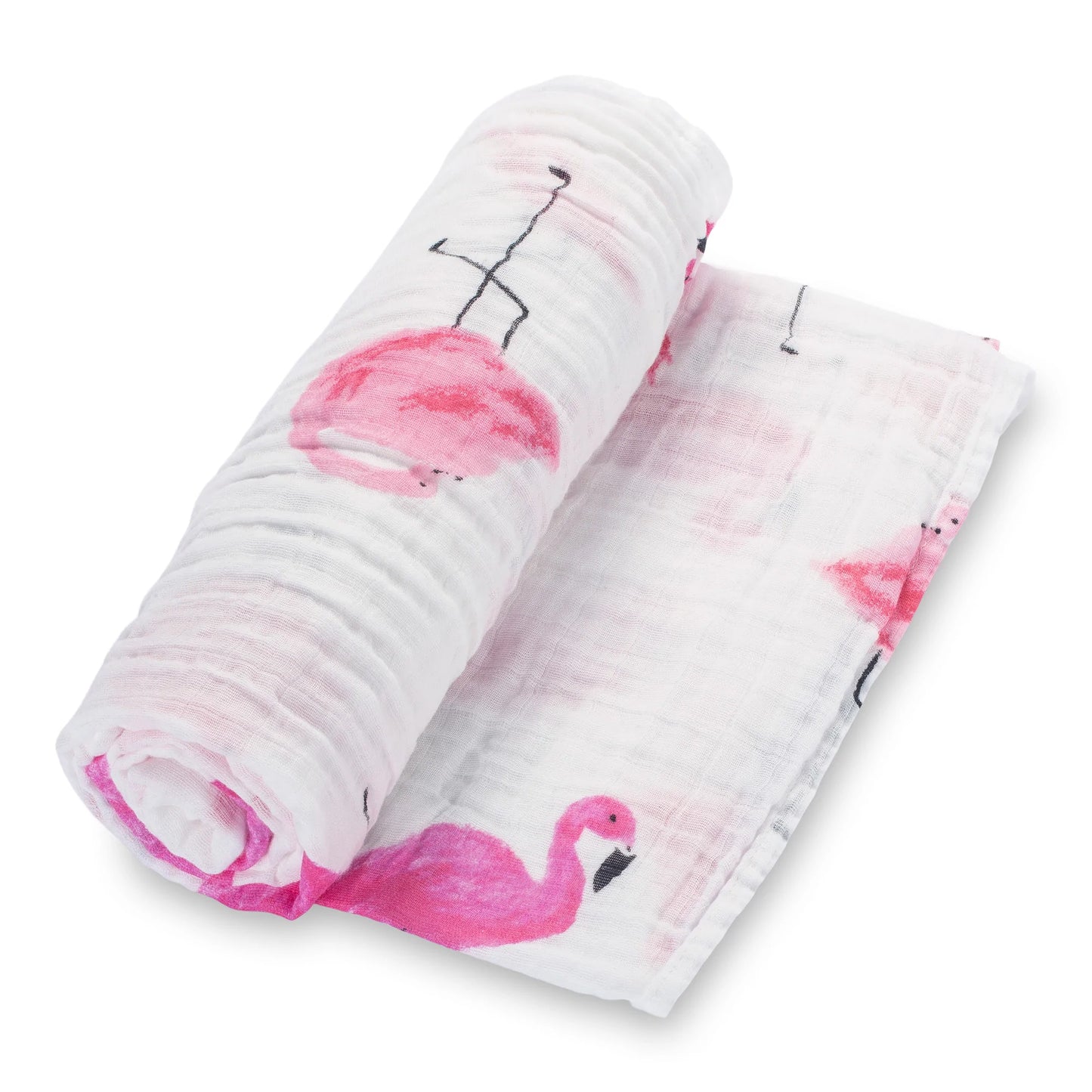 LollyBanks-Flamingo Muslin Swaddle