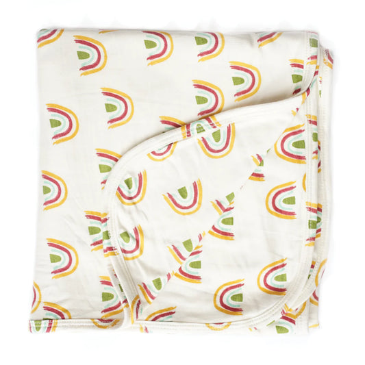 Luxury Bamboo Blanket/Swaddle (Rainbows)